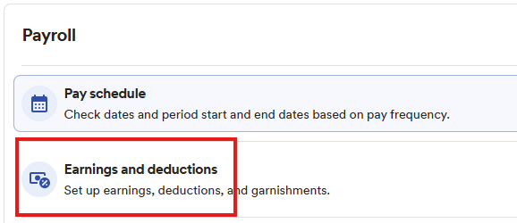 earnings and deductions